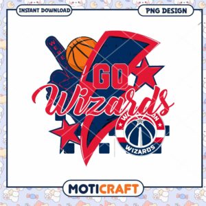 Go Wizards Basketball PNG Design for Team Spirit Fans