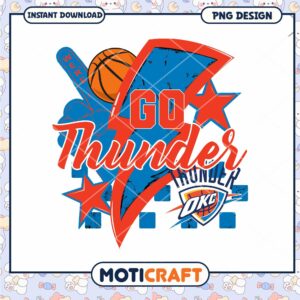 Go Thunder Basketball Design PNG for Instant Download