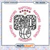 Go Raptors PNG Design with Basketball and Leopard Print
