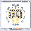 Go Pacers Leopard Print Basketball PNG Design Instant Download 2 Go Pacers Leopard Print Basketball PNG Design Instant Download
