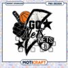 Go Nets Basketball PNG Design Instant Download Art Print