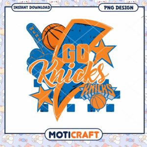 Go Knicks Basketball Team Spirit PNG Design for Fans