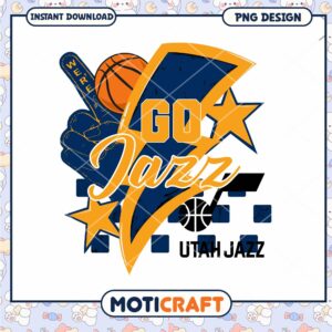 Go Jazz Utah Basketball PNG Design for Fans and Events