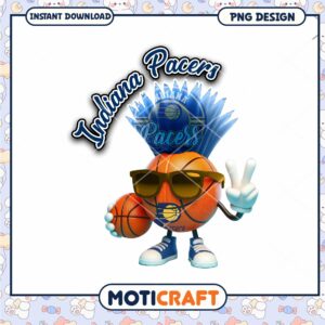 Fun Indiana Pacers Basketball PNG Design Instant Download