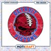 Detroit Pistons Skull PNG Design
