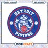 Detroit Pistons PNG Design Instant Download for Fans