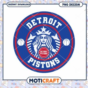 Detroit Pistons PNG Design Instant Download for Fans