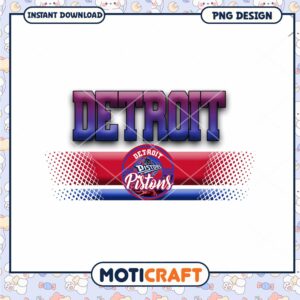 Detroit Pistons PNG Design Instant Download
