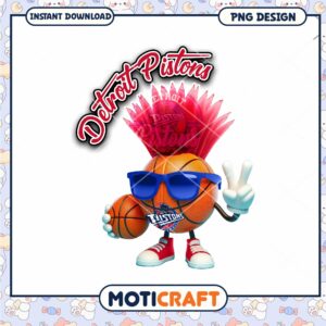 Detroit Pistons PNG Design Cool Basketball Artwork Download