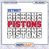 Detroit Pistons Colorful PNG Sports Design Instant Download