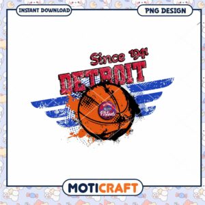 Detroit Pistons Basketball PNG Design