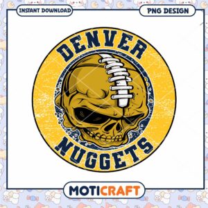 Denver Nuggets Skull PNG Design