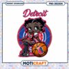 Detroit Basketball Girl PNG Design for Instant Download