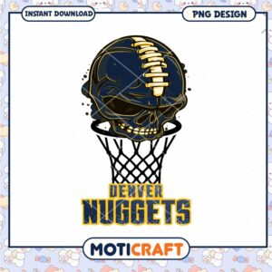 Denver Nuggets Skull Design Basketball PNG for Download