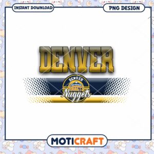 Denver Nuggets PNG Design for Instant Download Print