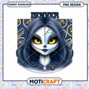 Denver NBA Ghostly Girl PNG Graphic Design Download