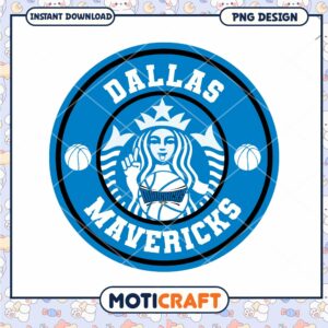 Dallas Mavericks Starbucks PNG Design