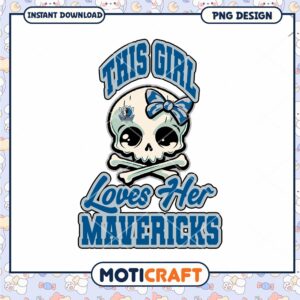 Dallas Mavericks Skull Girl PNG