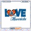 Dallas Mavericks Love PNG Design