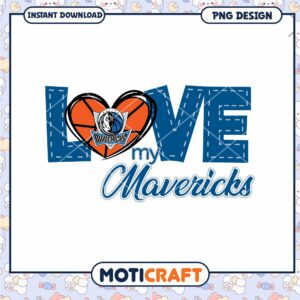 Dallas Mavericks Love PNG Design