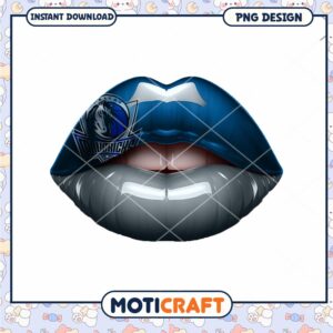 Dallas Mavericks Lip Art Design Instant Download PNG File