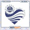Dallas Mavericks Heart PNG Sublimation Design