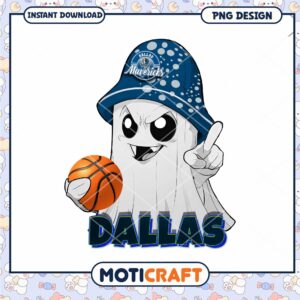 Dallas Mavericks Ghost PNG Design for Instant Download