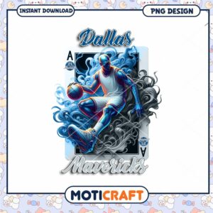 Dallas Mavericks Basketball Artwork Instant Download PNG File