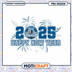 Dallas Mavericks 2025 Happy New Year PNG