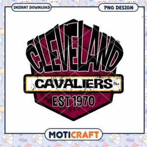 Cleveland Cavaliers Vintage Logo Design PNG Download 1970