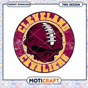 Cleveland Cavaliers Skull PNG Design