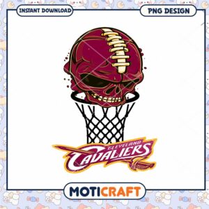 Cleveland Cavaliers Skull Basketball PNG Graphic Design Download