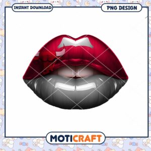 Chicago Bulls Lips PNG Design Instant Download