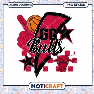 Chicago Bulls Go Bulls Basketball PNG Design for Fans