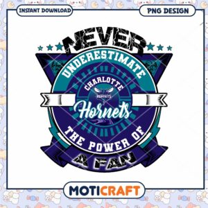 Charlotte Hornets Power Fan PNG Design