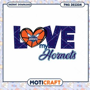 Charlotte Hornets Love PNG Design