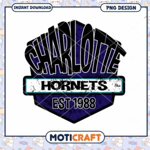 Charlotte Hornets Logo Design PNG Instant Download Art