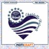 Charlotte Hornets Heart Design PNG Instant Download Art