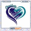 Charlotte Hornets Heart PNG Design for Sports Fans