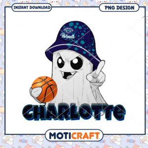 Charlotte Hornets Ghost Character Basketball PNG Design Download