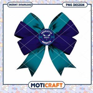 Charlotte Hornets Bow PNG Design
