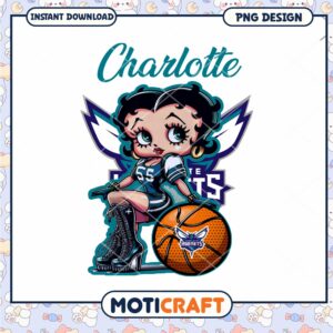 Charlotte Hornets Betty Boop PNG
