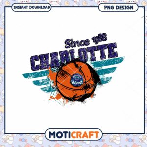 Charlotte Hornets Basketball PNG Design