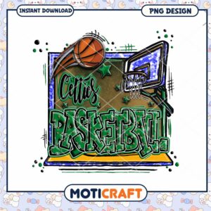 Celtics Basketball PNG Sublimation Design