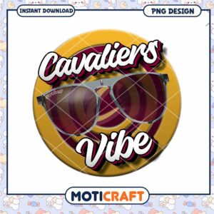 Cavaliers Vibe Cool Sunglasses PNG Design Instant Download