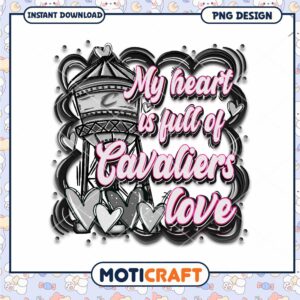 Cavaliers Love PNG Design Instant Download