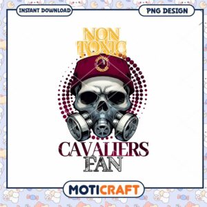 Cavaliers Fan Skull PNG Design
