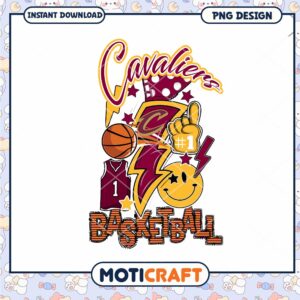 Cavaliers Basketball PNG Design Instant Download for Fans