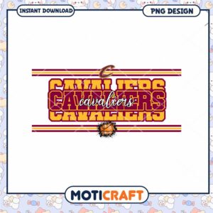 Cavaliers Basketball PNG Design Instant Download Graphic