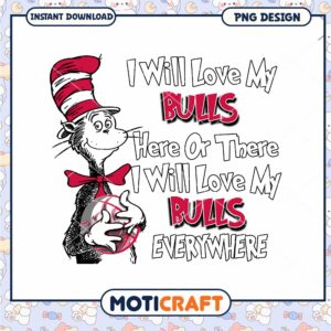 Cat in the Hat Bulls PNG Design